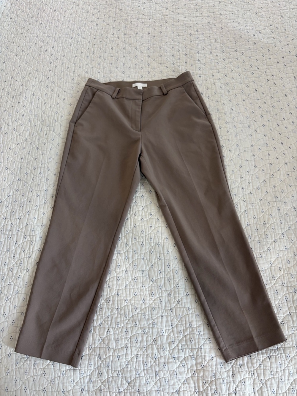 H&M Khaki Cropped Trousers